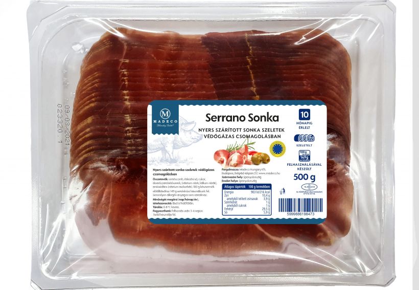 Serrano sonka 500g, szeletelt